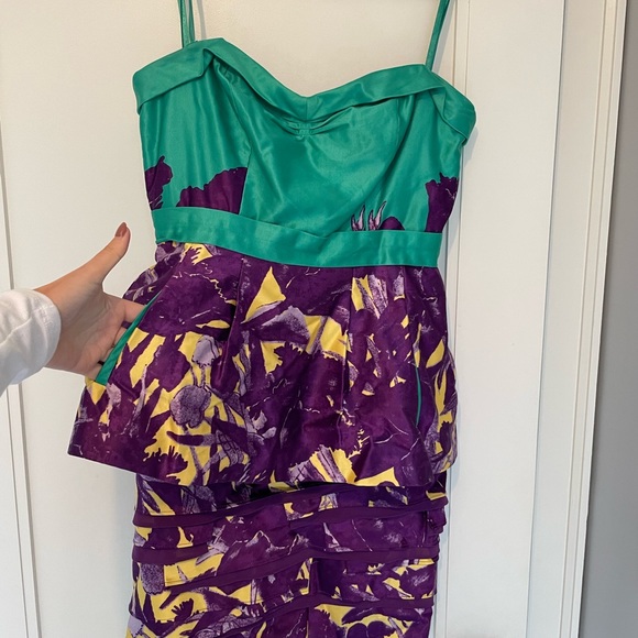 BCBG MaxAzria Strapless Peplum Dress / Fall Dress / Spring Dress - Picture 4 of 5